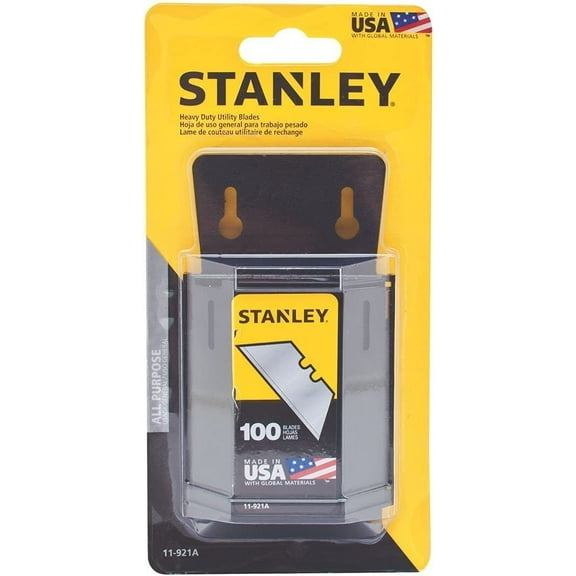 Stanley Tools 11-921A 100 Pc. 1992 Heavy Duty Utility Blades with Dispenser - 6 Pack