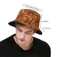 thumbnail image 3 of ZICANCN Christmas Cartoon Elk Bucket Hat , Unisex Print Double-Side-Wear Bucket Hat for Golf Fishing Beach Outdoor, 3 of 5