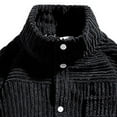 thumbnail image 5 of IROINNID Men's Anorak Long Sleeve Solid Color Loose Corduroy Cargo Jacket Stand Collar Outwear & Jackets, 5 of 5