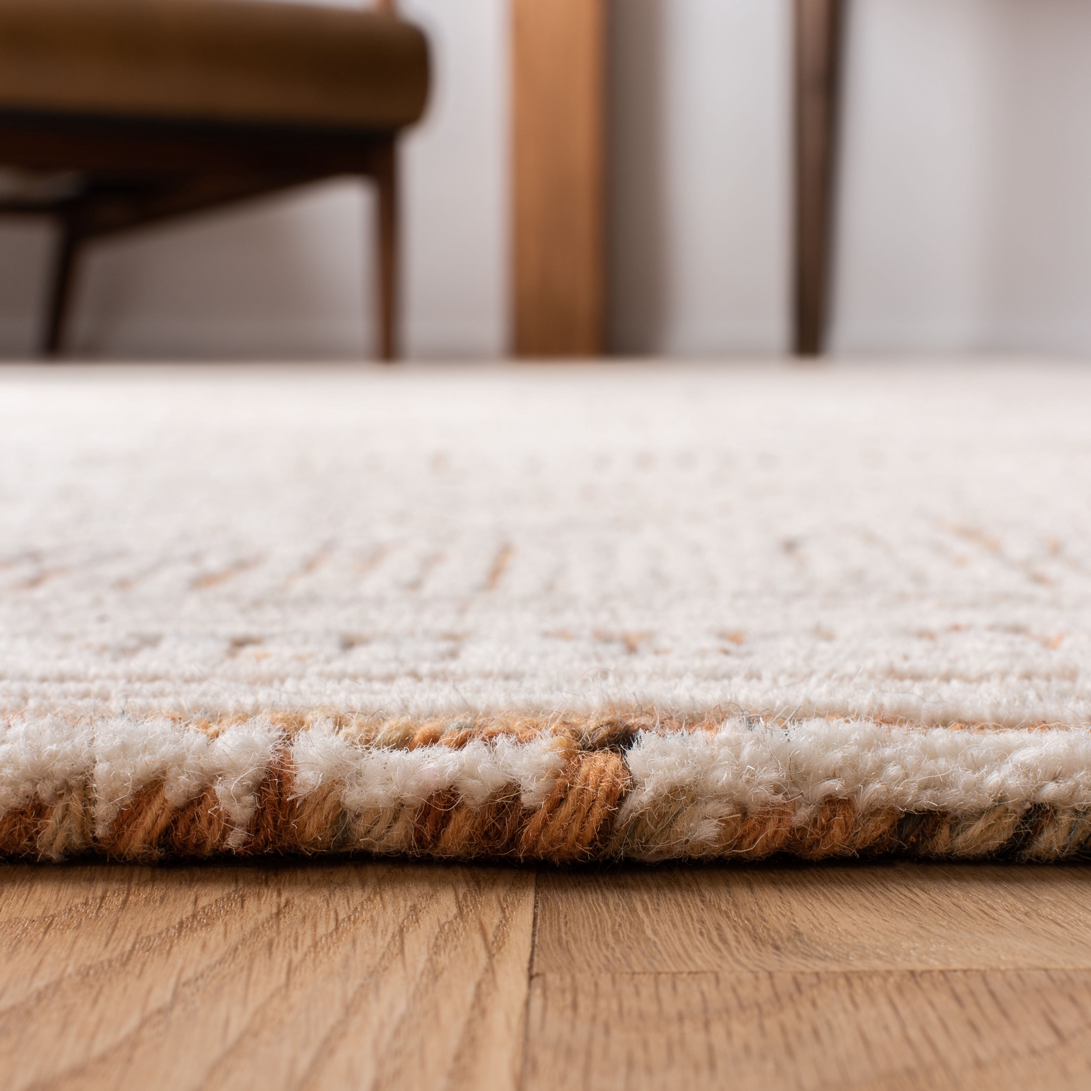 SAFAVIEH Abstract Caelestinus Ogee Wool Area Rug, Ivory/Rust, 10' x 14'