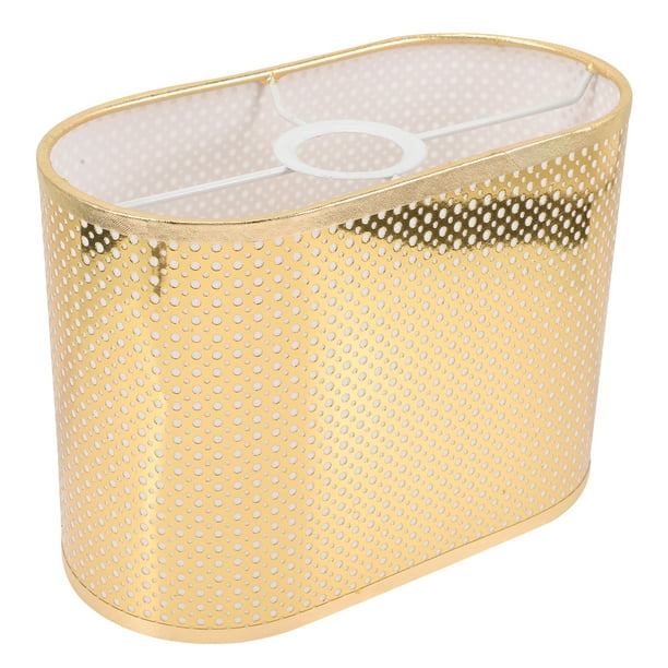 Pantalla de tela pequeña para lámpara de araña, lámpara de pared vertical, lámpara de mesa pequeña, pantalla de vela dorada