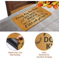 thumbnail image 4 of Do Not Knock or Ring Doorbell Sign Doormat Outdoor Entry Rug, Waterproof Door Mat for Inside Entryway Decor, Funny Welcome Mat Outdoor for Home Decor or Dog Mat for Muddy Paws, 30"x17"Indoor Doormat, 4 of 6