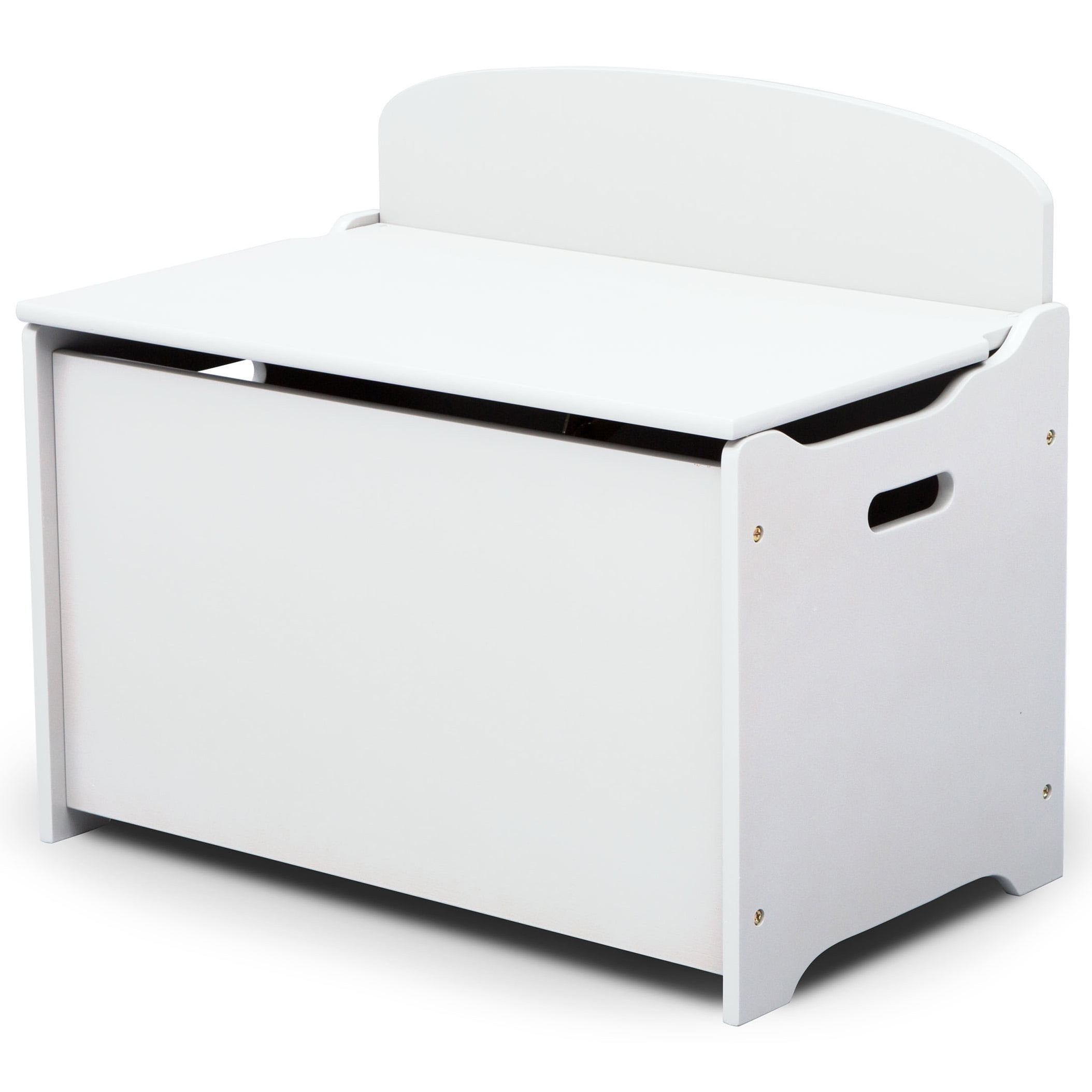 Delta Children Classic Wood Toy Box, Bianca White