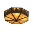 thumbnail image 3 of Meyda Tiffany 202202 Pinecone 4 Light 16" Wide Flush Mount Ceiling Fixture - Solar Black, 3 of 5