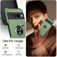 thumbnail image 2 of KOMI for Google Pixel 7 Pro Case, Slim Fit Case for Pixel 7 Pro with Invisible Ring Kickstand, [Military Grade Drop Tested] Dual Layer Shockproof Protective Phone Case for Pixel 7 Pro 6.7", Green, 2 of 5