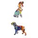 thumbnail image 1 of 2 uds decoración para hogar estatua de resina Graffiti perro estatuilla arte artesanía escultura Macarena estatuilla de animales, 1 of 4