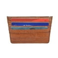 thumbnail image 5 of Waterproof Genuine Eel Skin Soft Leather Slim Thin Credit Card Holder Wallet (Brown), 5 of 6