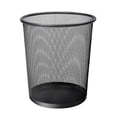 thumbnail image 1 of Black Non-slip Stylish & Sturdy Metal Waste Paper Bin for Home, Bedroom, Office, Bathroom, Living Room & Kitchen ,with Sleek Design, 1 of 5