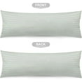 thumbnail image 5 of Striped Body Pillow Cover White and Sage Green Stripe Long Pillowcase with Zipper White and Green Stripes Printed Pillow Covers Decorative Bedding Pillow Case for Bed,Couch, 20"x54", 5 of 5