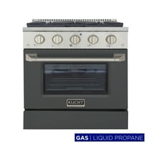 30 in. 4.2 cu. ft. Propane Gas Range with Convection Oven in Cement Gray