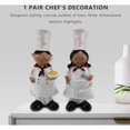 thumbnail image 2 of 1 par de decoración de chef para niño y niña Decoración Artesanía de resina Vitrina para vinos Ventana Restaurante Restaurante Panadería Decoración, 2 of 5