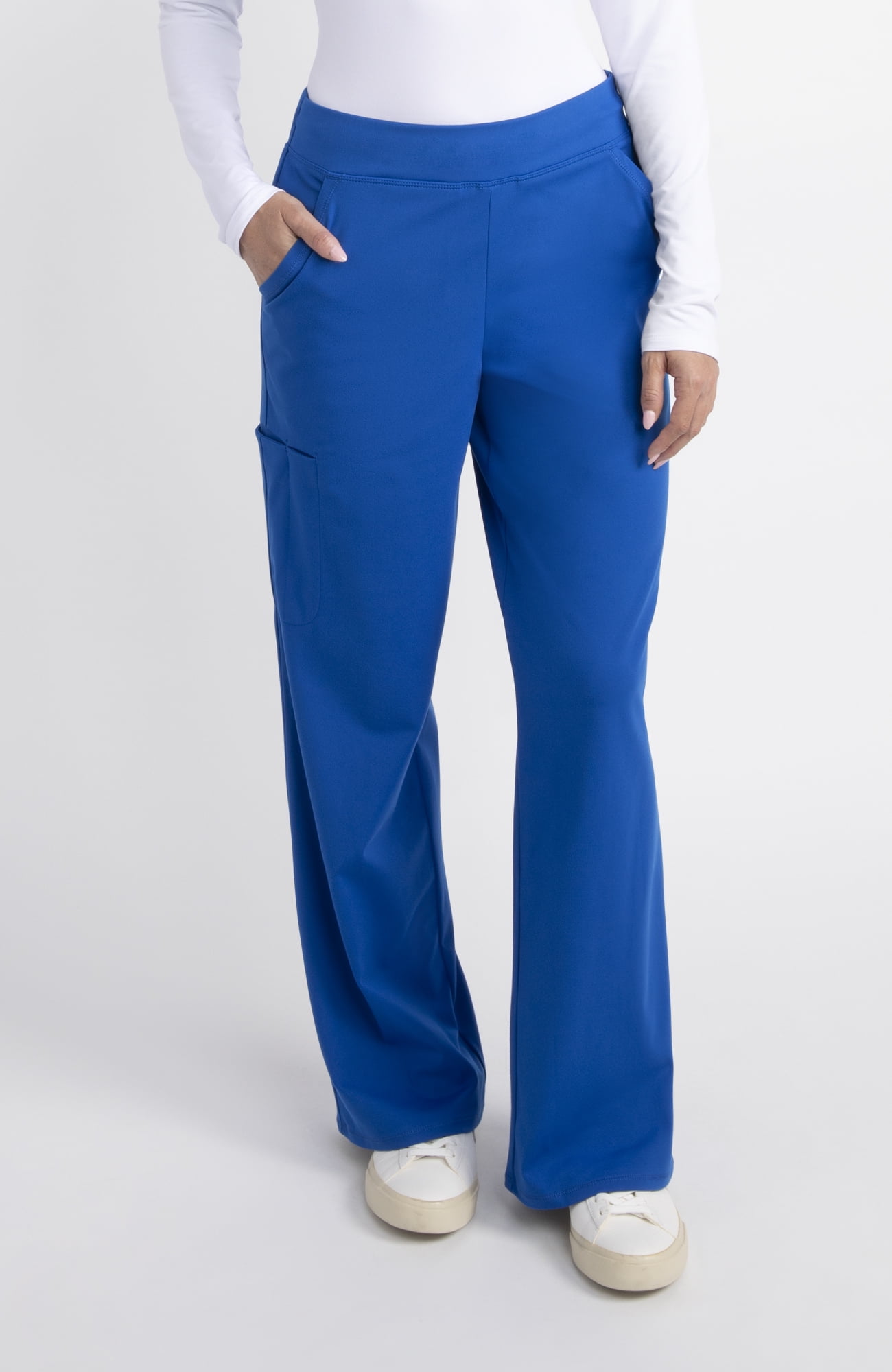 Gildan Wide Leg Pull-On Cargo Scrub Pant, 2-Way Stretch, Sizes XS-2XL