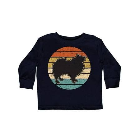 

Inktastic Keeshond Dog Retro Sunset Gift Toddler Boy or Toddler Girl Long Sleeve T-Shirt