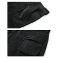 thumbnail image 4 of Men's Cargo Pants with 8 Pockets,Cotton Camo Pants Relaxed Fit Utility Hiking Pants, Ripstop Work Pants(No Belts),Black Size 38, 4 of 7