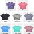 thumbnail image 4 of Women Yoga Shirt Quick Dry Breathable Bodycon O Neck Short, 4 of 8