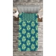 thumbnail image 3 of Ambesonne Abstract Quilted Bedspread Set 2 Pcs, Retro Triangles, Twin Size, Blue Teal Pale Green, 3 of 3