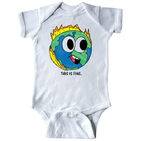 

Inktastic This is Fine with Earth on Fire Gift Baby Boy or Baby Girl Bodysuit