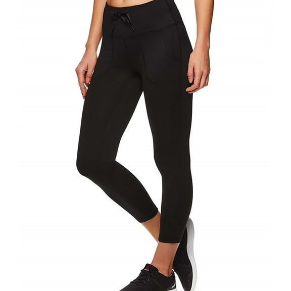 Reebok Womens Momentum Capri Compression Athletic Pants
