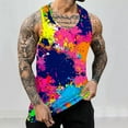 thumbnail image 2 of JUUYY Men's Tie Dye Tank Top - Beach Tank Tops for Men - Sleeveless Summer Tops - Mens Athletic Gym T-Shirts Multicolor#2 S, 2 of 5