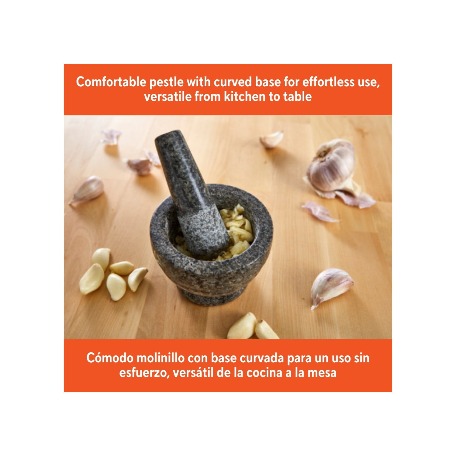 IMUSA  3.75in Polished Granite Mortar & Pestle