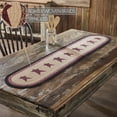 thumbnail image 4 of VHC Brands Braided Cotton Table Runner 12x60, Cotton Dining Room, Kitchen Table Runner, Jute Style, Farmhouse, Stenciled, Connell Collection, Rectangle 12x60, Stars, Burgundy, 4 of 5