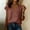 Bronze, variant on Womens Cotton Linen Tops Short Sleeve Shirts Wrap V Neck T Shirts Lightwieght Loose Summer Top