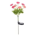 thumbnail image 2 of Luces Decorativas Solares De Plástico Luces solares de flores de 7 cabezas, impermeables, LED, artificiales, para decoración de jardín con estaca, para caminos, patios y jardines (rosa, 1 pieza) Rkxzt, 2 of 8