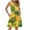 Yellow, variant on WTOBBY Women's Casual V-Neck Pleated Stitching Hawaiian Floral Print Sleeveless Pocket Vest Dress for Summer, Fashionable and Airy for Vacation Style, Comfortable Fit,Army Green L