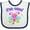 White and Navy, variant on Inktastic I'm One- Dragonfly First Birthday Girls Baby Bib