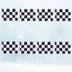 thumbnail image 5 of 24 banderas de poliéster a cuadros de 14 x 21 cm con palo, diseño de cuadrícula en blanco y negro., 5 of 6