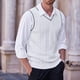 thumbnail image 2 of Chaleco de hombre tejido sin mangas casual cuello en V chaleco engrosado camisa de fondo, 2 of 5