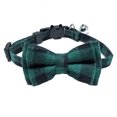 thumbnail image 1 of Christmas Dog collar with bow classic plaid snowflake pattern adjustable pet collar, 1 of 5