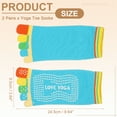 thumbnail image 2 of Calcetines de Yoga Uxcell, Antideslizantes de Cinco Dedos de Algodón para Hombres y Mujeres, 2 Pares Colorido-Azul, 2 of 7