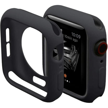 Thin Soft TPU Shockproof Bumper Case for iWatch Apple Watch Series 3/2/1 Black 38mm