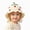L101-White, variant on Strawberry Hat Baby Girls Knitted Strawberry Bucket Hat Crochet Knitted Winter Hats Breathable Warm Sun Hat(L101-Yellow,1-4 Y)