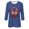 thumbnail image 4 of Staron Liquidation Chemises de la Saint-Valentin Femmes Manches 3/4 Col Rond Blouses Cadeaux de la Saint-Valentin Hauts Habillés Décontractés Chemises à Imprimé Cœur, 4 of 4