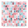 thumbnail image 3 of Idea4wall 2pcs Trendy Pink & Blue Lifestyle Chic and Vibrant Wall Murals, Removable Self-Adhesive Stick Wallpaper Large Wall Stickers for Home Decorative, 48"x48", 3 of 5