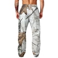 thumbnail image 6 of Men's Baggy Camo Sweatpants Wide Leg Hunting Loose Joggers Workout Athletic Sweat Pants wtih Pockets Light Gray L, 6 of 7