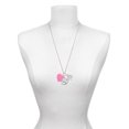thumbnail image 3 of Delight Jewelry Acrylic 1" Hot Pink Heart Let Things Go Fall Zoey Charm Necklace, 28", 3 of 4