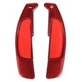 thumbnail image 2 of Pieza modificada para automóvil, paleta de cambio de extensión de dirección de fibra de carbono roja, accesorios para automóvil confiables y duraderos, 2 of 8