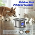 thumbnail image 4 of Cat Water Fountain,108oz/3.2L Stainless Steel Cat Fountain and Removable Water Bowl,Pet Fountain with Water Level Window,Quiet Pump,Multi-Filter, Water Tap, Provides Flowing,for Dog Cats, 4 of 4