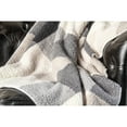 thumbnail image 4 of Luxe Faux faux Throw Grey Plaid 50x60 Soft Sheepskin Blanket Cozy, 4 of 5