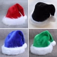 thumbnail image 1 of Meidiya - Gorro navideño para adultos, color rojo, verde, azul y negro, elástico, resistente al viento, sin ala, tela cálida, adorno para fiesta navideña, para club, 1 of 6