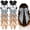Black+White+Beige, variant on 10 Pack Vintage Hair Bows for Women & Girls - Long Tail Satin Hair Clips, Neutral Colors Hair Ribbon Accessories for Daily Wear & Special Occasions