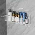 thumbnail image 5 of Estante de almacenamiento montado en la pared para baño, Material de hierro, una sola capa, No requiere perforación, estante organizador para baño y sala de lavado, 5 of 5