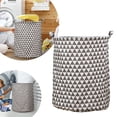 thumbnail image 1 of Stylish Patterned Linen Laundry Hamper Large Open Top Breathable Fabric For Bedroom Bathroom Durable And Easy Design, 1 of 5