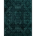 thumbnail image 1 of Ahgly Company Machine Washable Indoor Rectangle Abstract Medium Teal Green Area Rugs, 5' x 7', 1 of 1