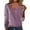 Purple, variant on Women Fashion Solid Loose Temperament Wool Pullover Sweater V Neck Sweater