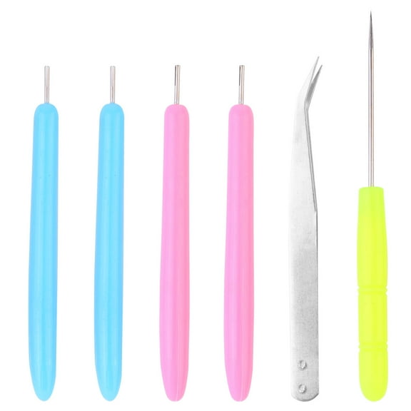 MLINS 6 Pcs Star Folding Paper Strips Tool Roll Pen Tweezers Awl