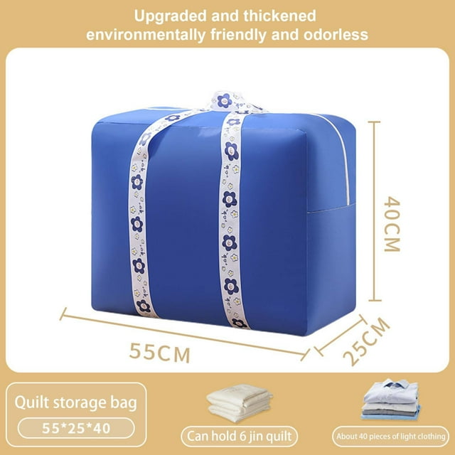 Amzcrzy Storage Bag, Storage Basket, Space Saving Self Compression Organizer Portable Space Storage Packing Bags Space Quilt Compression Storage Bag For Comforters Blankets Bedding a Pouch